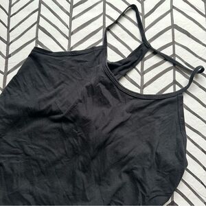 Fabletics Size M Black Layered Back Racerback Athletic Tank
